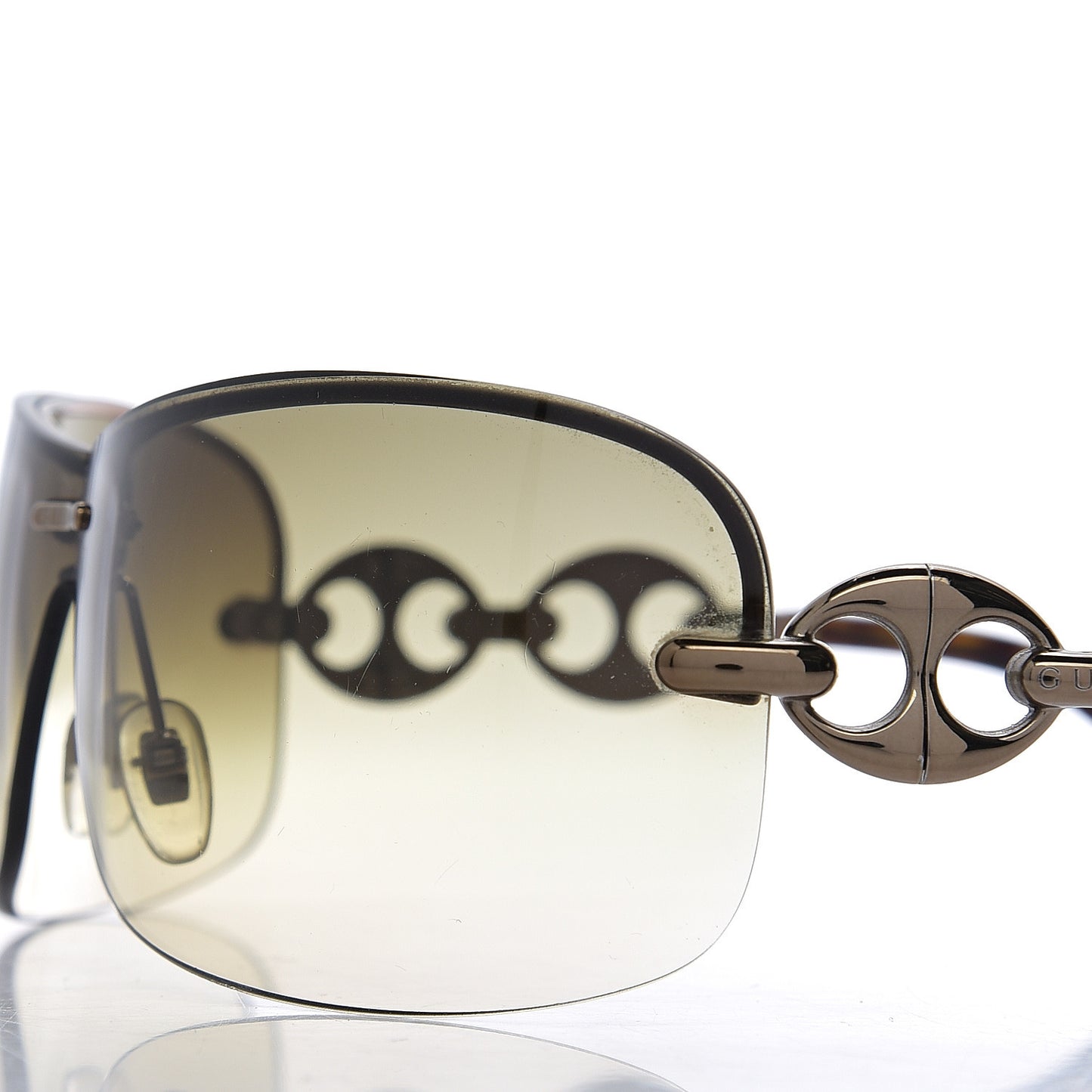 Semi Rimless Gradient Marina Chain Sunglasses GG2772S