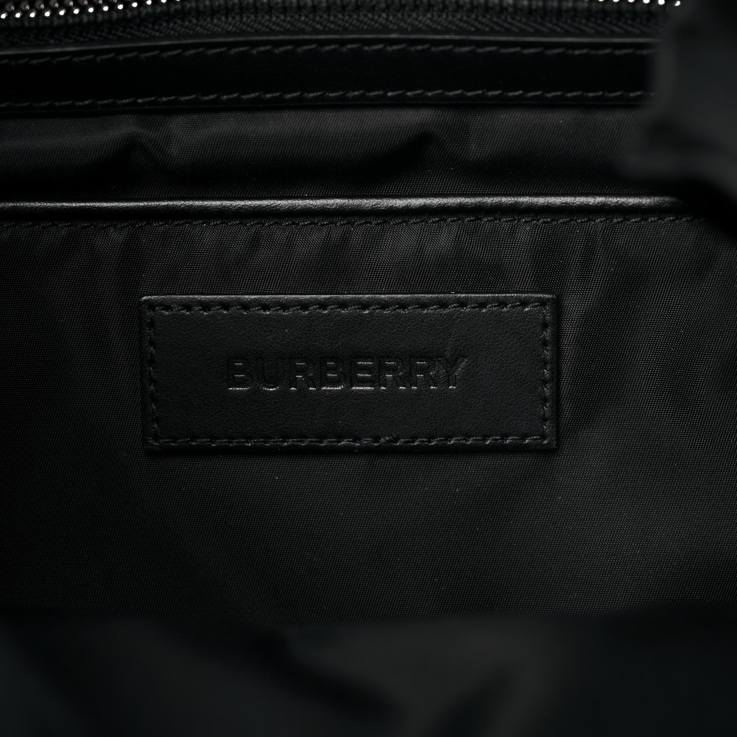 Nylon Logo Print Medium Rucksack Backpack Black