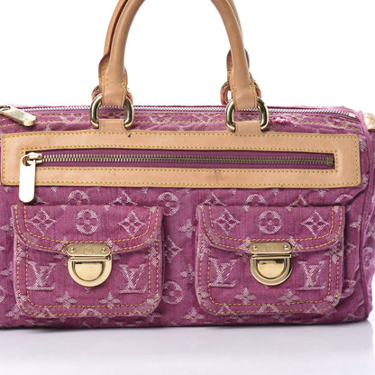 Louis Vuitton Monogram Denim Neo Speedy Fuchsia 8 of 21