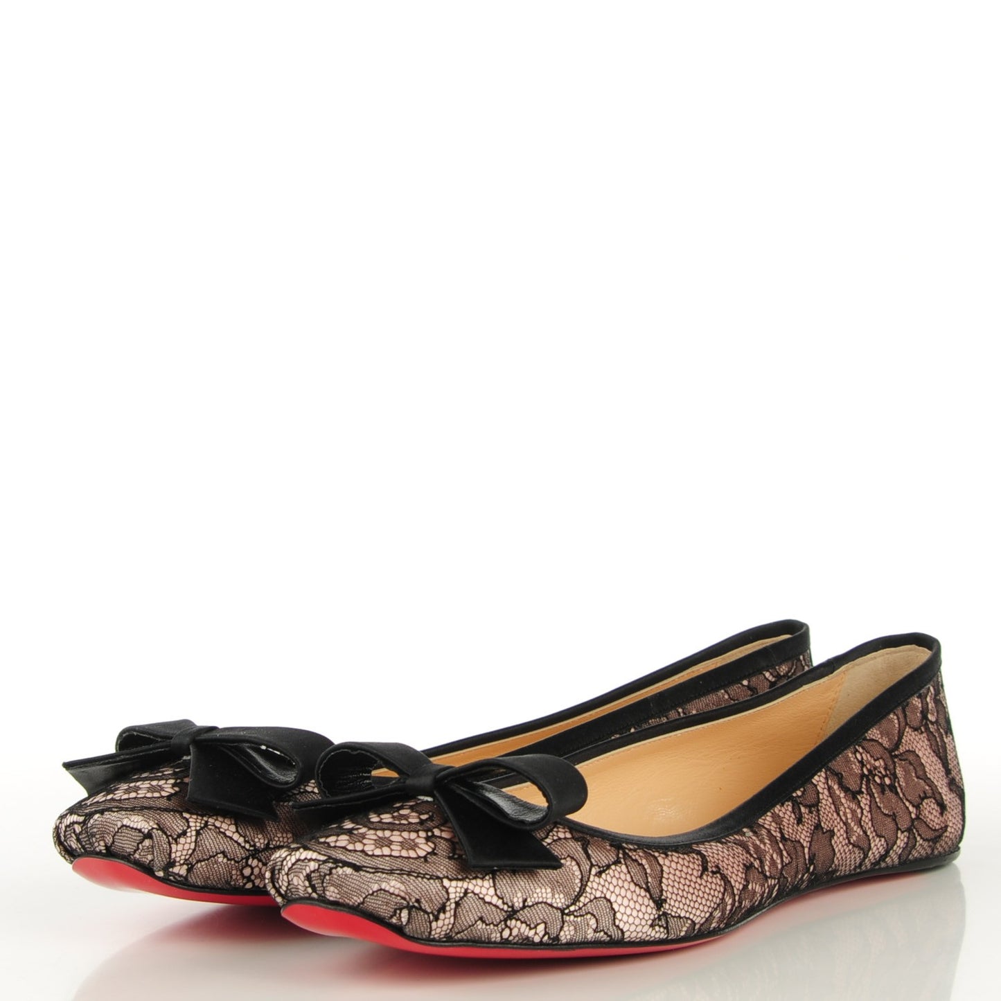 Satin Lace Boudoir Flats Chantilly 38.5