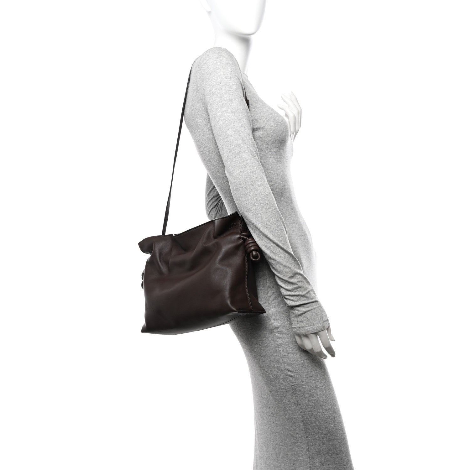 Loewe Nappa Medium Flamenco Knot Bag Chocolate 2 of 10