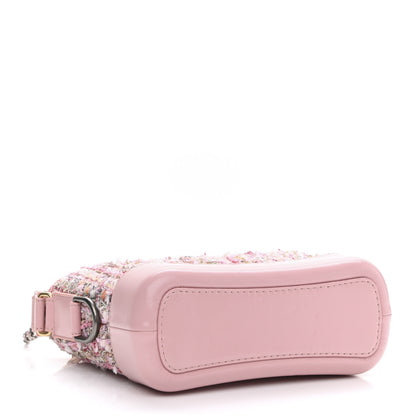 Chanel Tweed Calfskin Small Gabrielle Hobo Light Pink 4 of 10