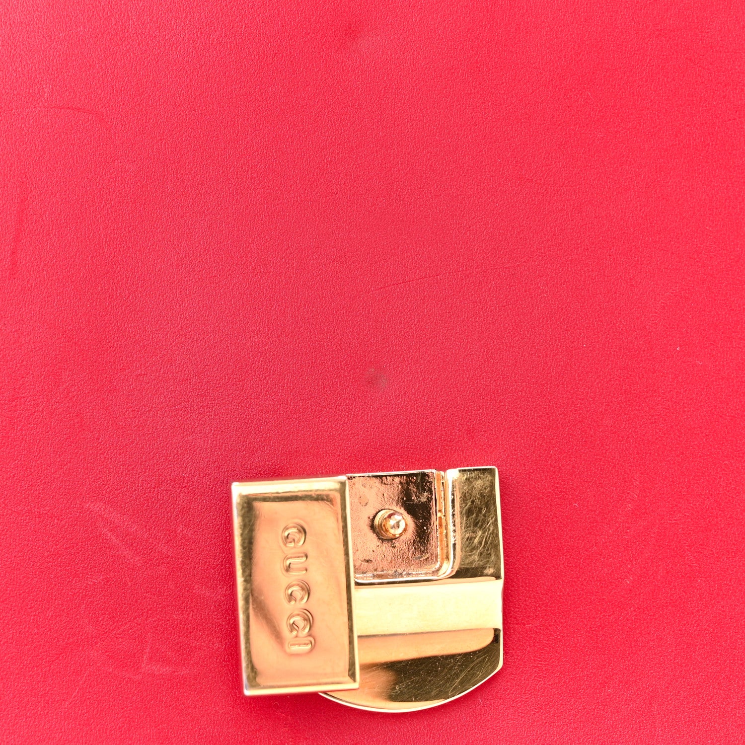 Gucci Calfskin Medium Sylvie Top Handle Bag Hibiscus Red 15 of 21