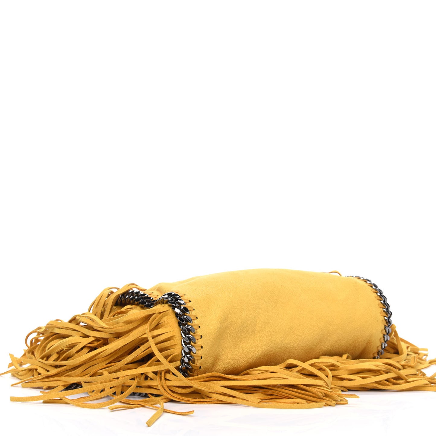 Shaggy Deer Fringe Mini Falabella Tote Yellow