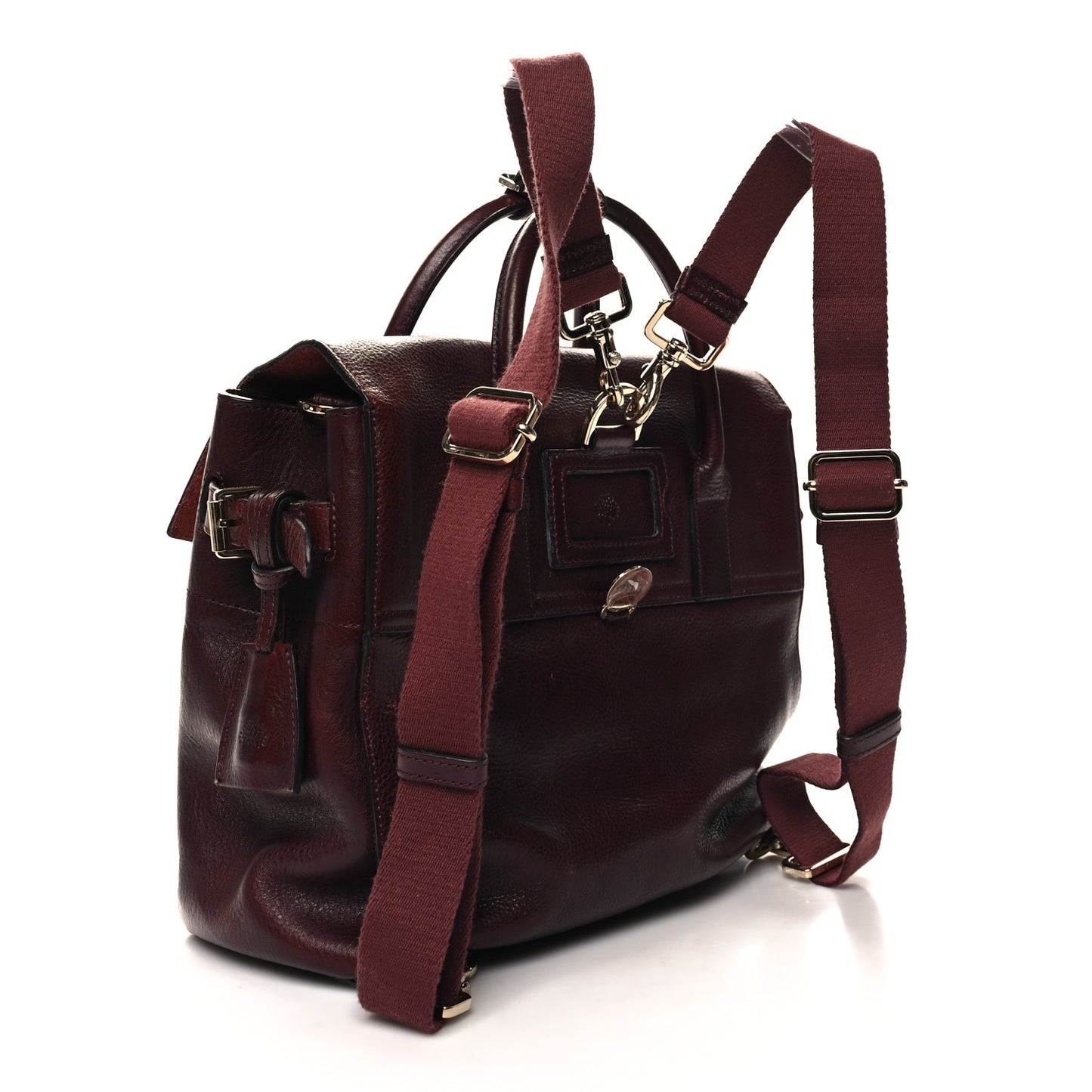 Natural Leather Cara Delevigne Convertible Satchel Oxblood