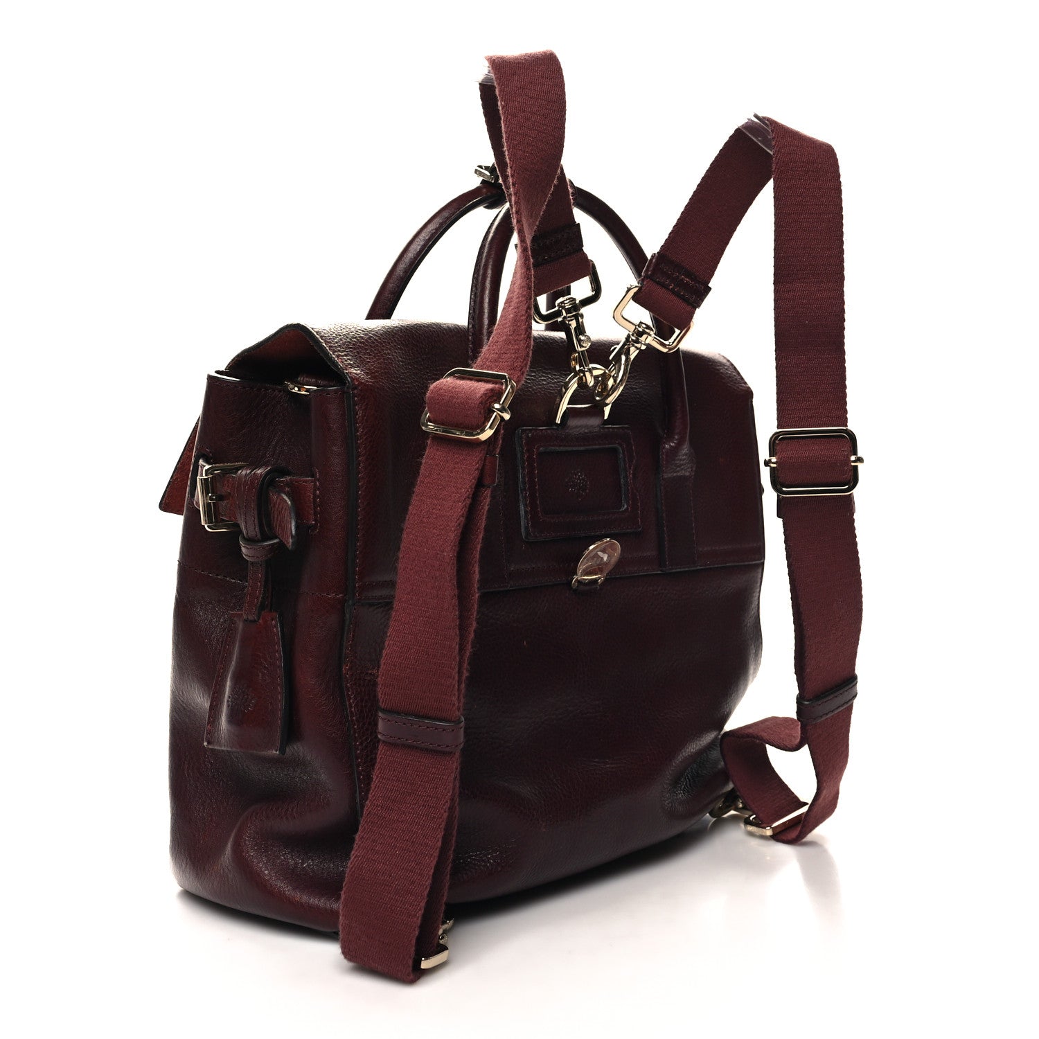 Mulberry Natural Leather Cara Delevigne Convertible Satchel Oxblood 3 of 11