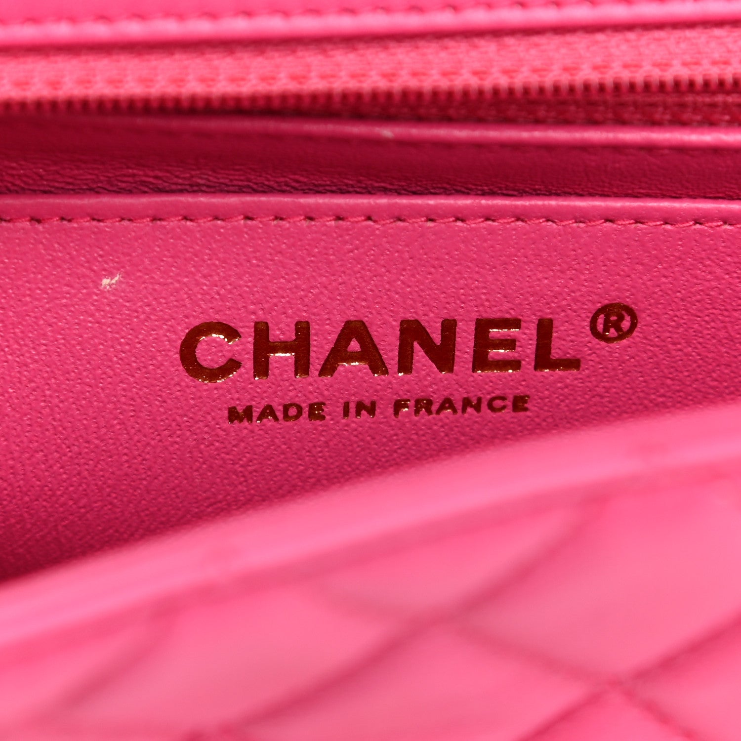 Chanel Lambskin Quilted Mini Rectangular Flap Fuchsia 8 of 11