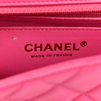Chanel Lambskin Quilted Mini Rectangular Flap Fuchsia 8 of 11