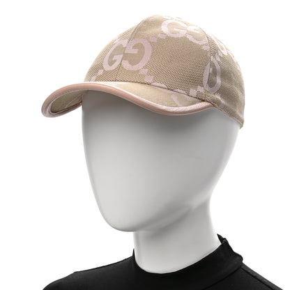 Gucci Monogram Jumbo GG Mosteri Baseball Hat S 56 Beige Light Pink 2 of 8
