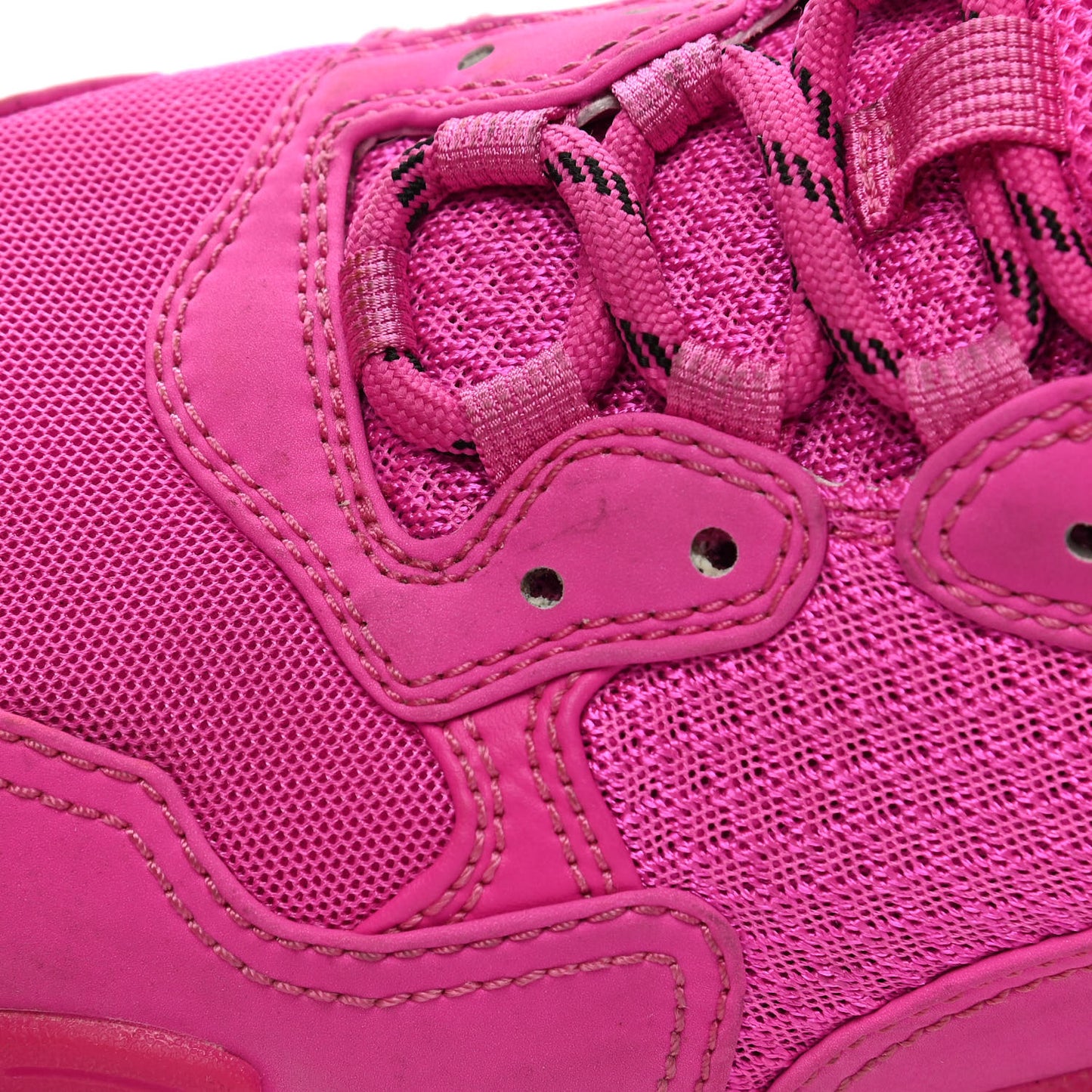 Fabric Mesh Clear Sole Fluo Womens Triple S Sneakers 40 Pink