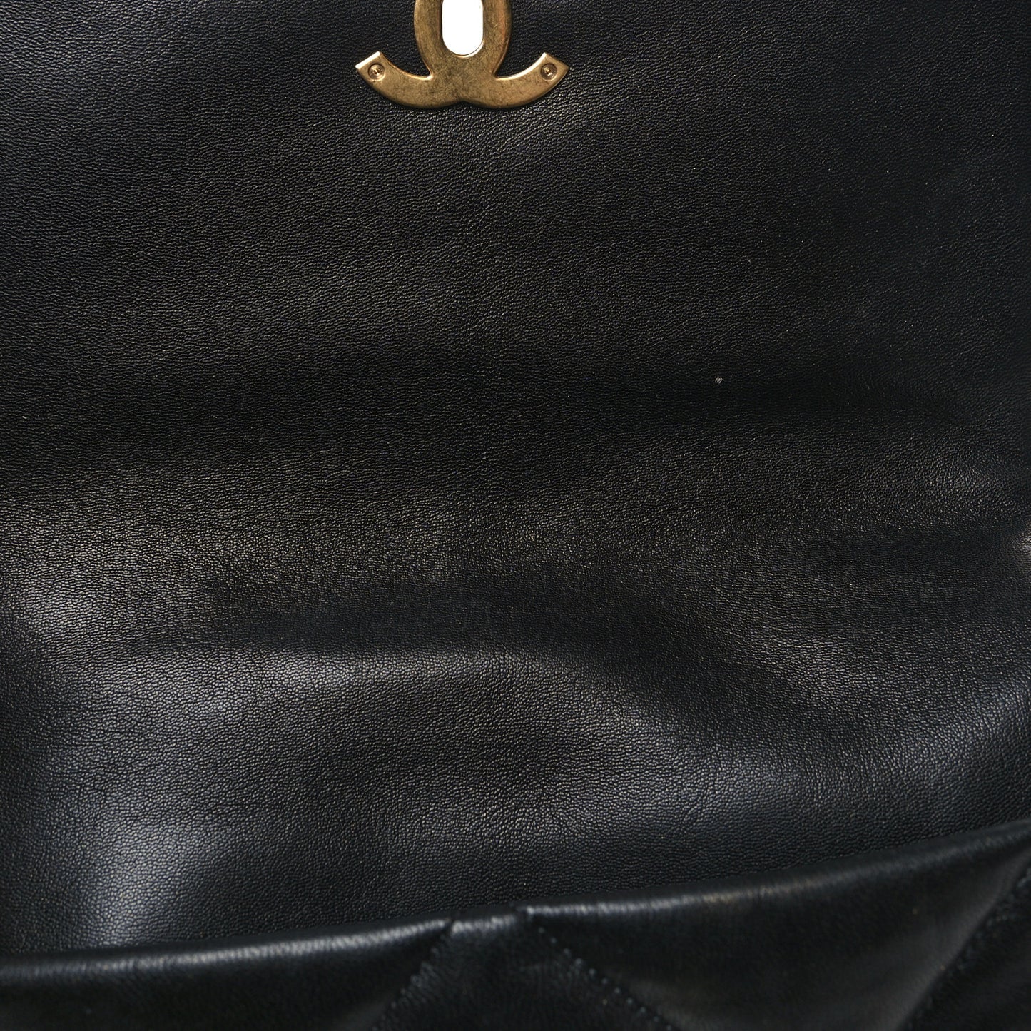 Lambskin Quilted Large Chanel 19 Flap Black