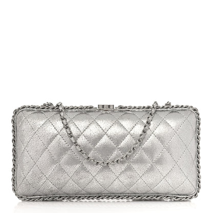 Chanel Metallic Lambskin Small Chain Around Clutch Silver 1 of 12