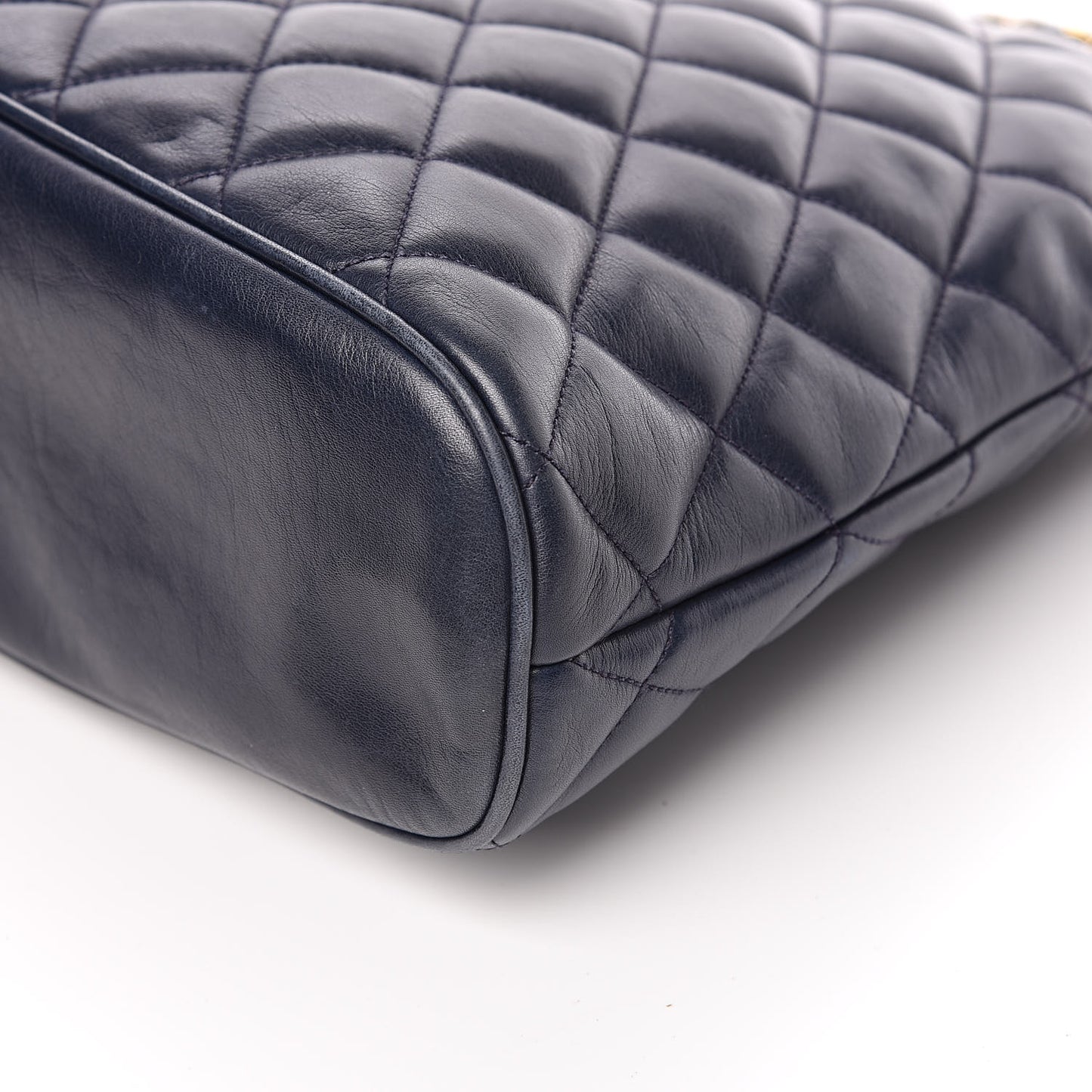 Lambskin Quilted Shoulder Bag Navy