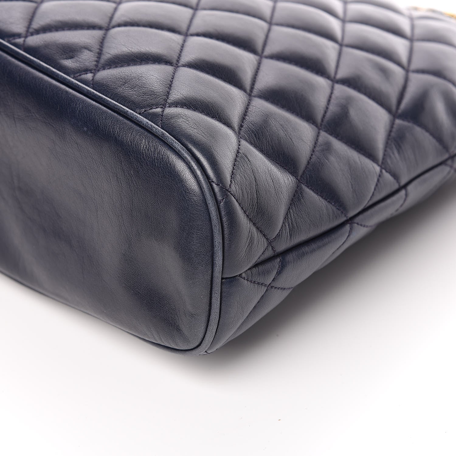 Chanel Lambskin Quilted Shoulder Bag Navy 11 of 12