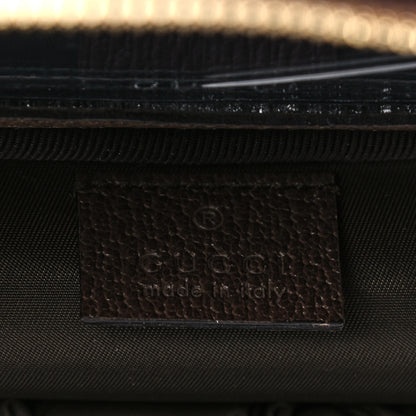 Gucci GG Supreme Monogram Textured Calfskin Web Ophidia Vanity Cosmetic Case Beige Ebony New Acero 8 of 11