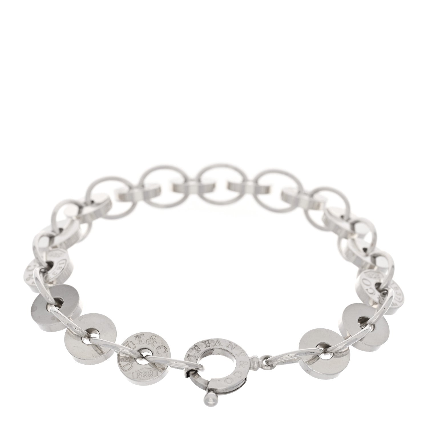 Tiffany Sterling Silver 1837 Circle Bracelet 2 of 4
