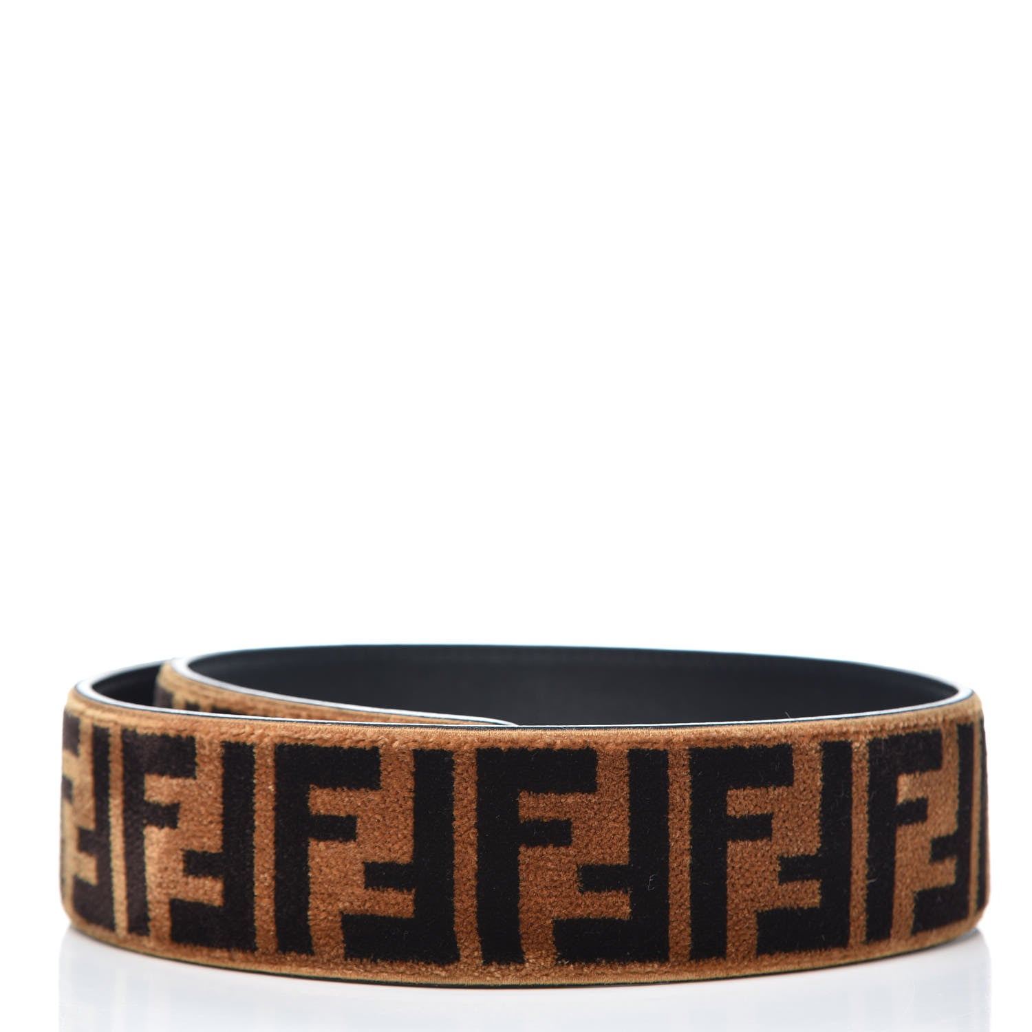 Fendi Velvet Tapestry FF Strap You Tobacco 2 of 4