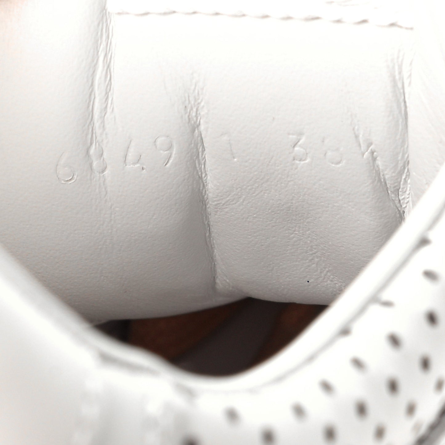 Calfskin GG Tennis Embossed Womens Platform 55mm Sneakers 38.5 White