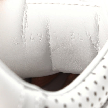 Gucci Calfskin GG Tennis Embossed Womens Platform 55mm Sneakers 38.5 White 11 of 12