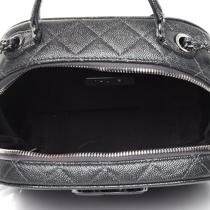 Chanel Metallic Caviar Small Coco Curve Vanity Bag Black Ruthenium 4 of 11