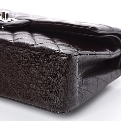 Chanel Caviar Quilted Medium Double Flap Brown 9 of 10