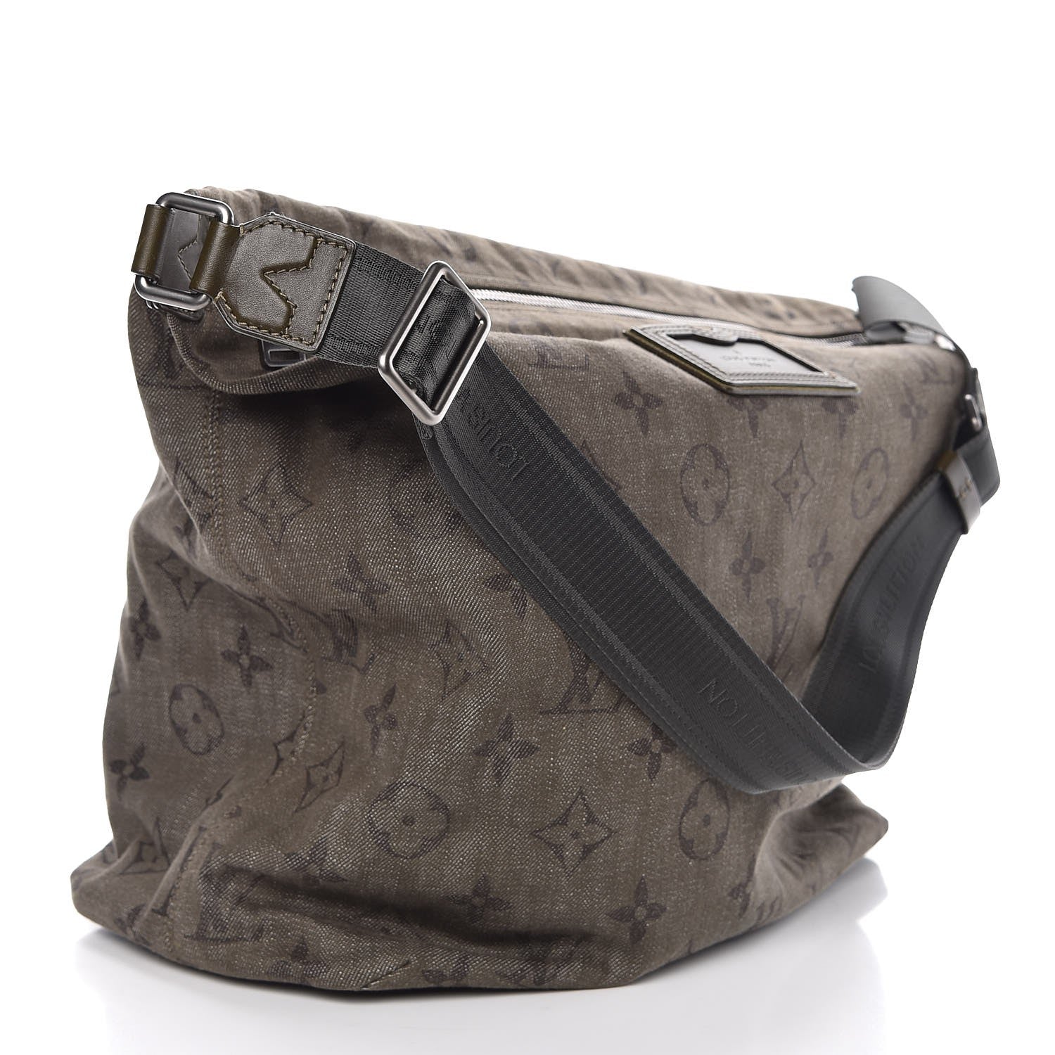 Louis Vuitton Monogram Denim Impression Besace GM Kaki Fonce 2 of 8