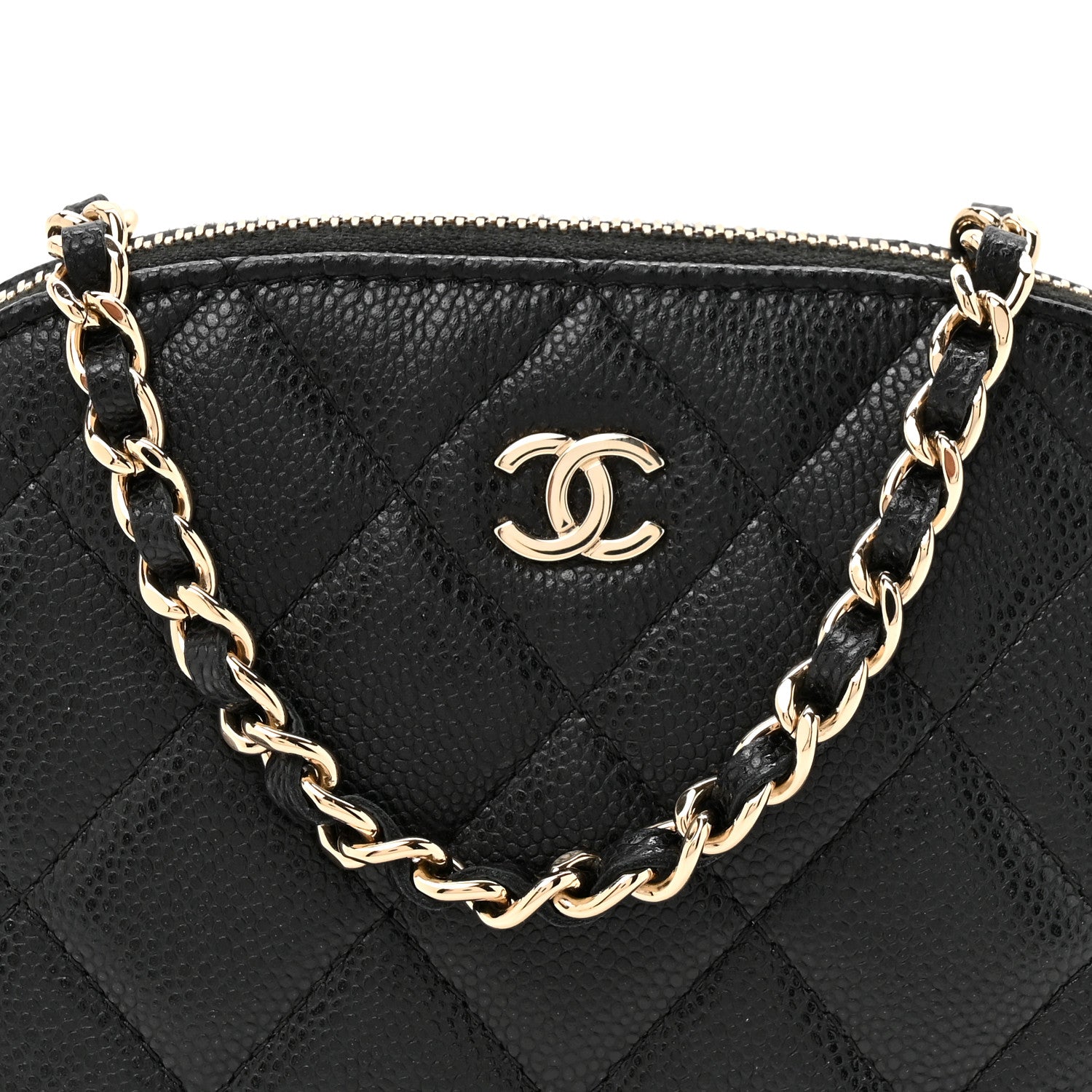 Chanel Caviar Quilted Classic Clutch with Chain Black 8 of 11