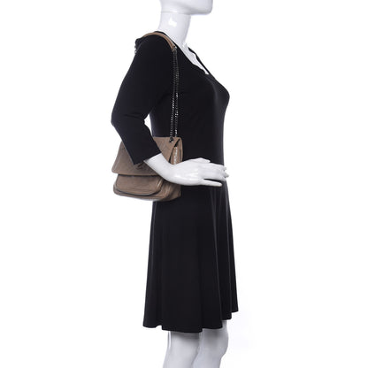 Saint Laurent Crinkled Calfskin Matelasse Monogram Baby Niki Chain Satchel Light Taupe 2 of 12