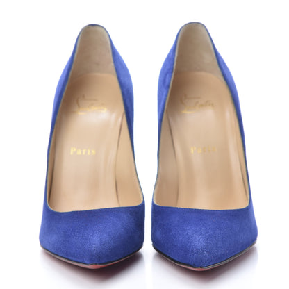 Christian Louboutin Veau Velours Pigalle Follies 100 Pumps 39 Metal Blue 2 of 10