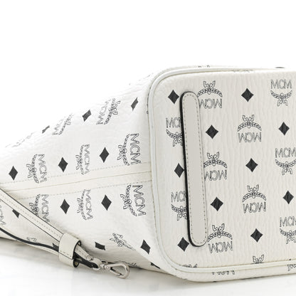 MCM Visetos Medium Liz Reversible Shopper Tote White 14 of 16