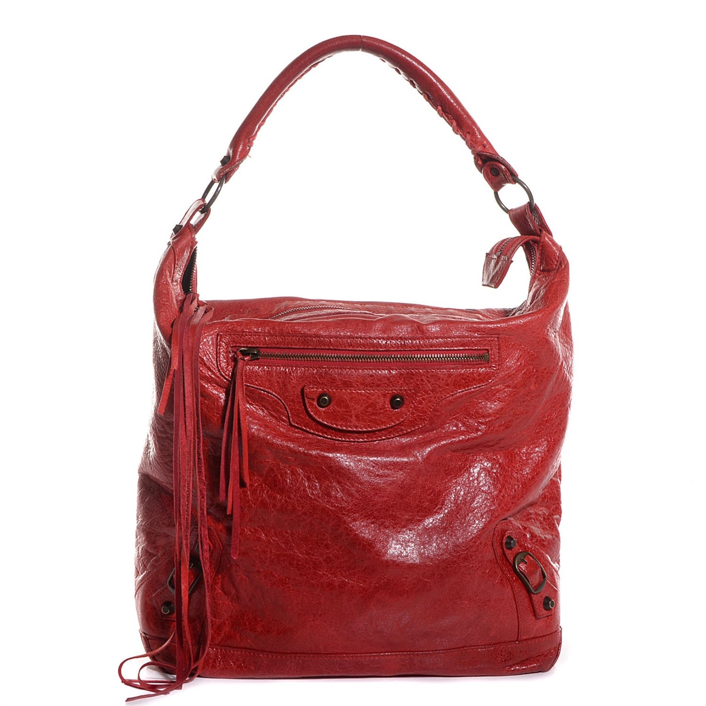 Chevre Classic Hardware Day Hobo Rouge Vermillon