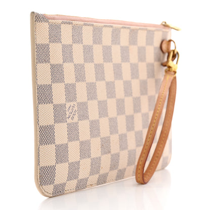 Louis Vuitton Damier Azur Neverfull MM GM Pochette Rose Ballerine 3 of 16