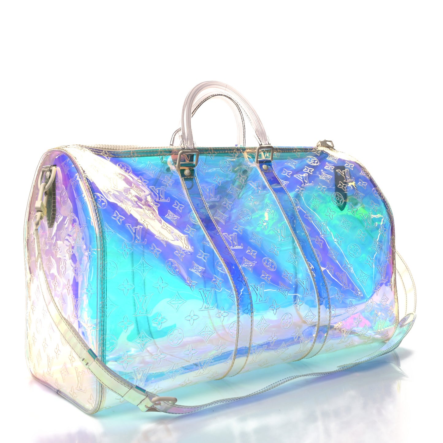 PVC Monogram Keepall Bandouliere 50 Iridescent Prism