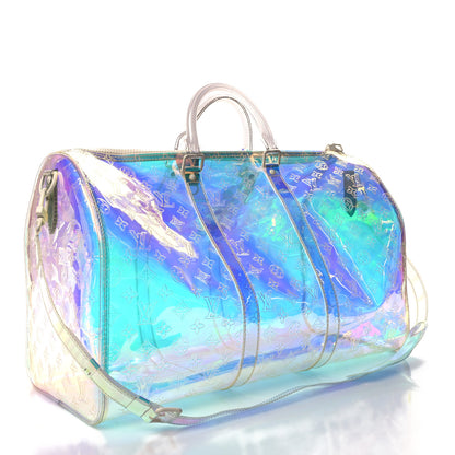 Louis Vuitton PVC Monogram Keepall Bandouliere 50 Iridescent Prism 2 of 9