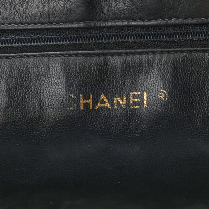 Chanel Calfskin Quilted Drawstring Shopping Tote Blue 6 of 8