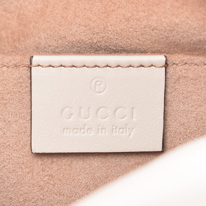 Gucci Calfskin Matelasse Small GG Marmont Chain Shoulder Bag White 6 of 8