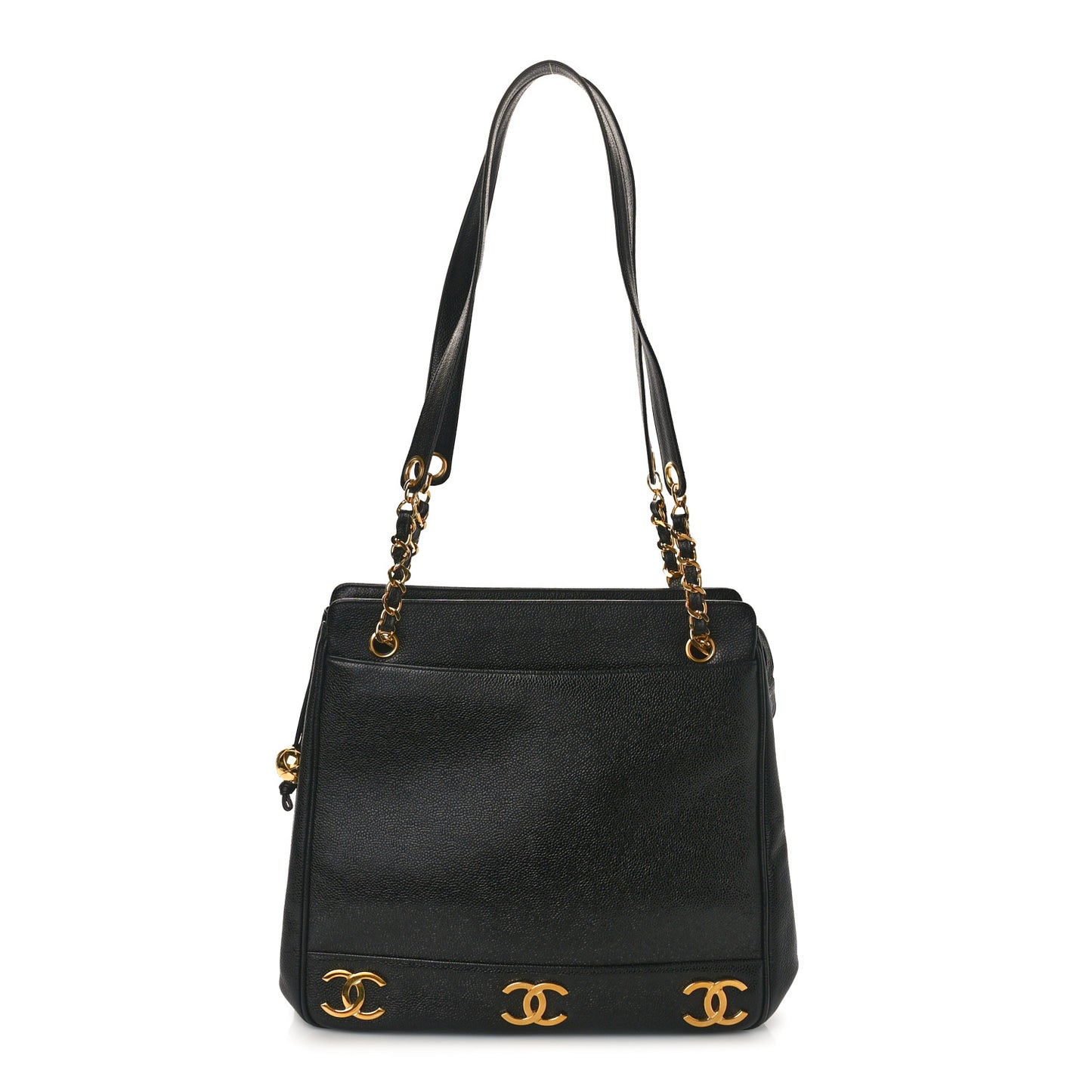 Caviar CC Shoulder Bag Black