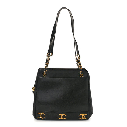 Chanel Caviar CC Shoulder Bag Black 1 of 8