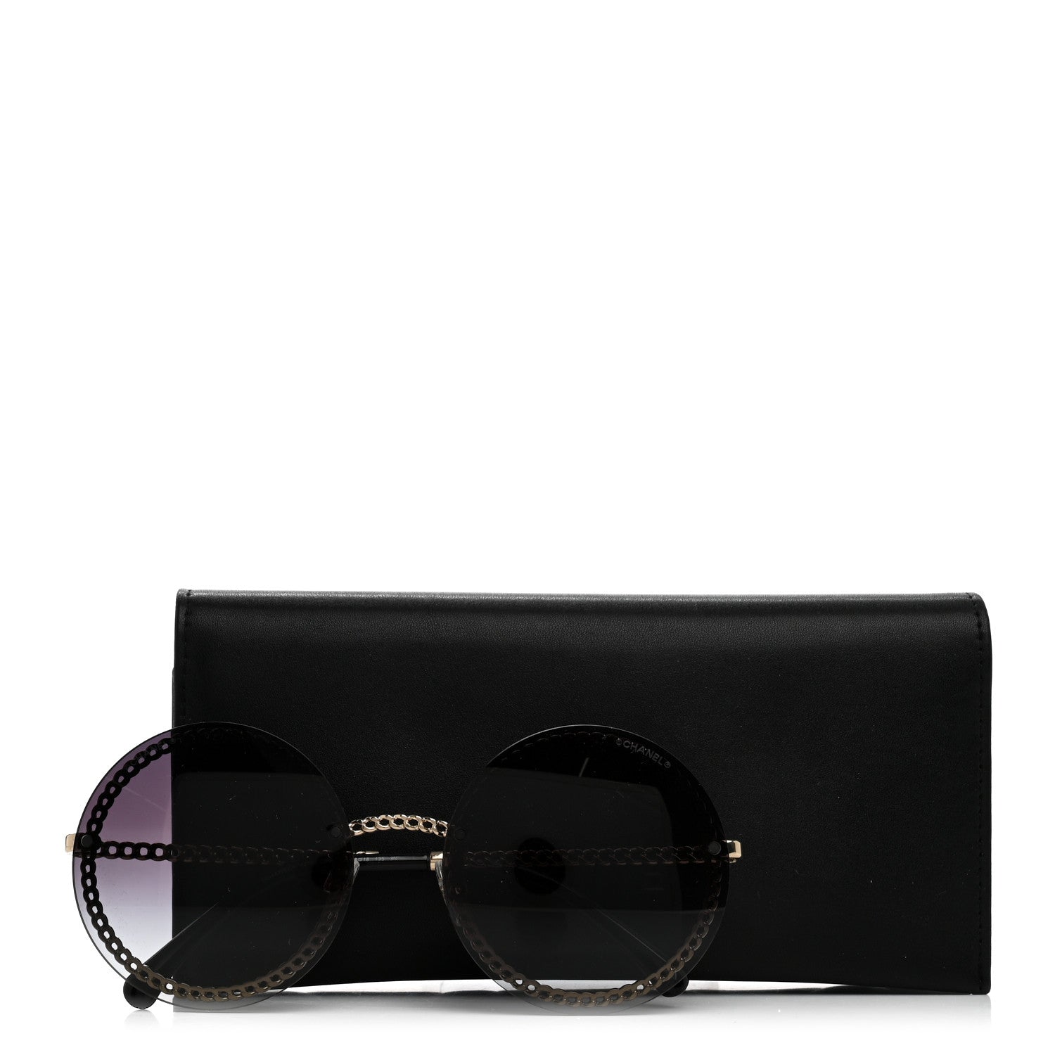 Chanel Round Chain Sunglasses 4245 Gold 8 of 8