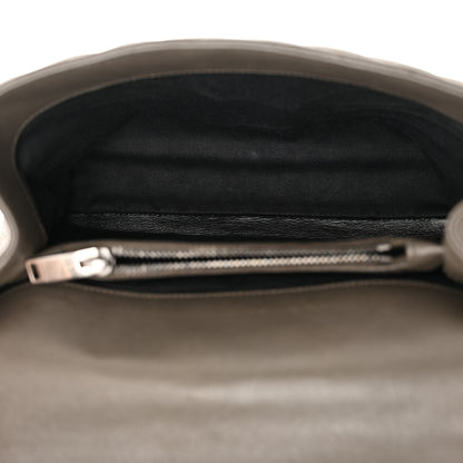 Saint Laurent Sheepskin Matelasse Chevron Monogram Medium College Bag Earth 5 of 11