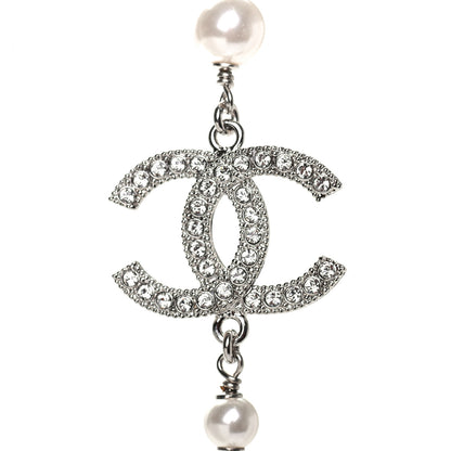 Chanel Pearl CC Star Long Necklace Silver 3 of 4