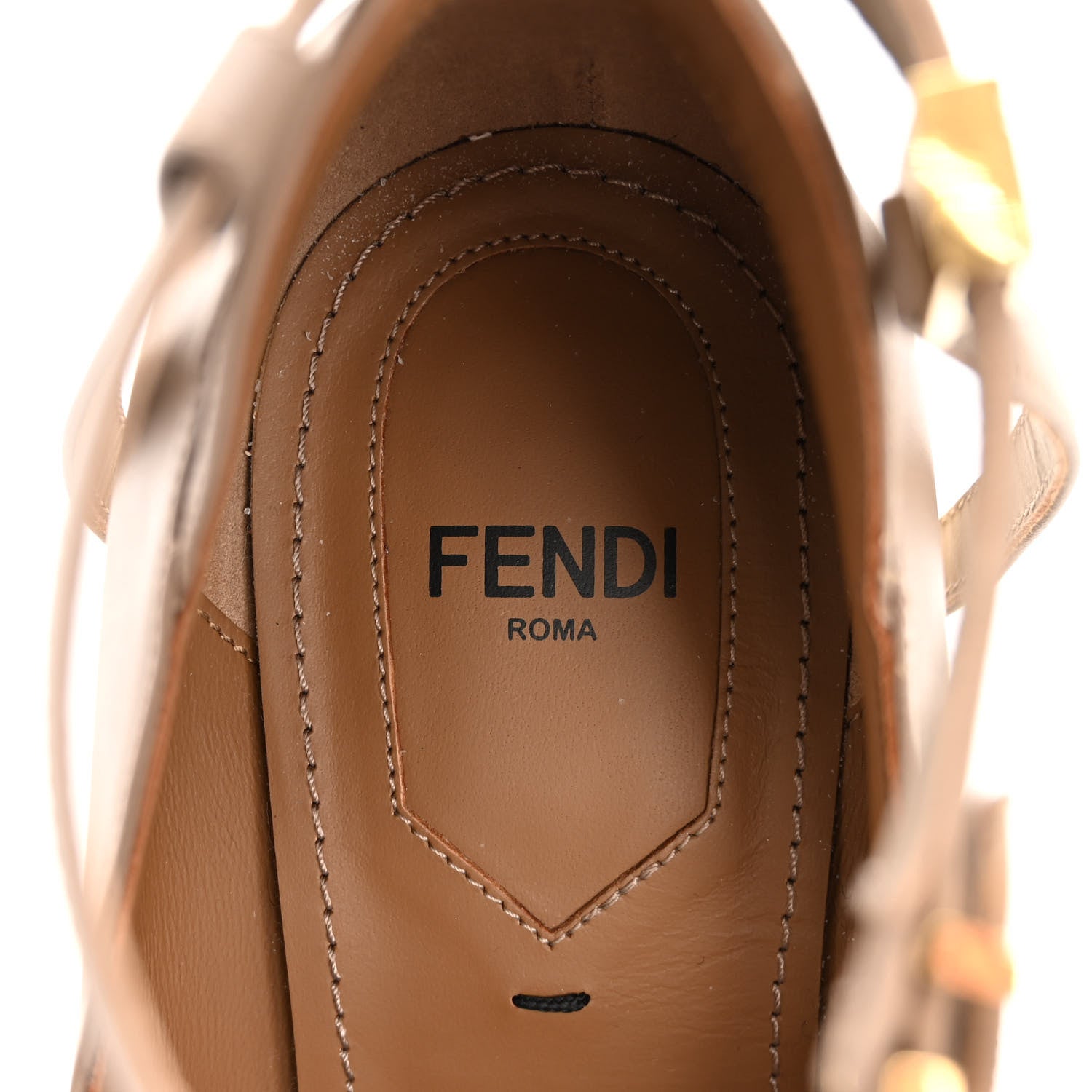 Fendi Vitello Delfina High Heel Pumps 37 Tortora 7 of 10