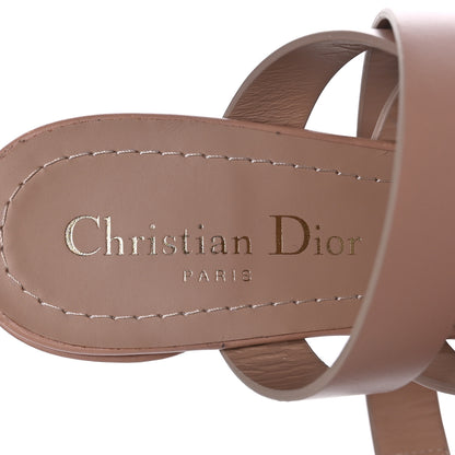 Christian Dior Calfskin Double D 70mm Sandals 38 Rose De Vents 7 of 8