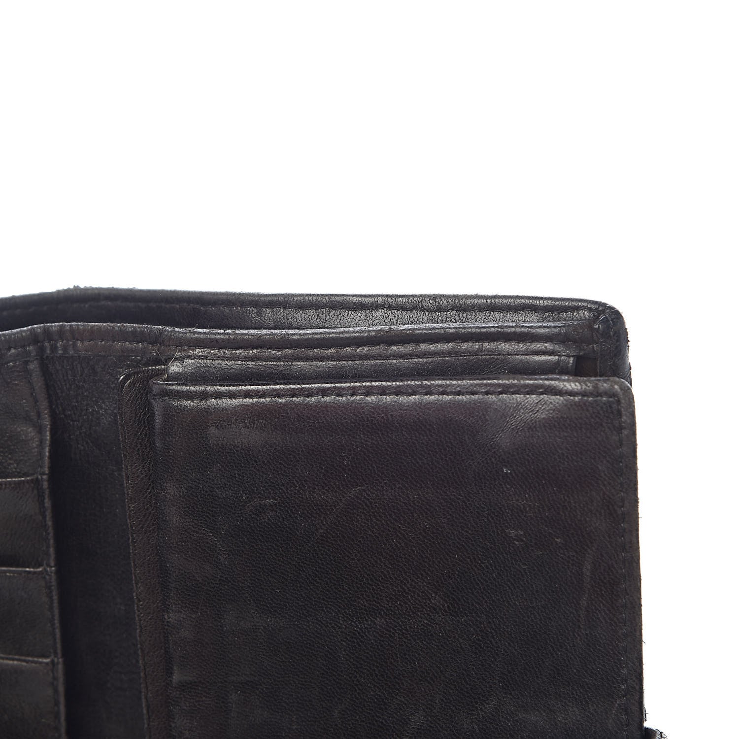 Chanel Lambskin Diamond Stitched French Wallet Black 9 of 19