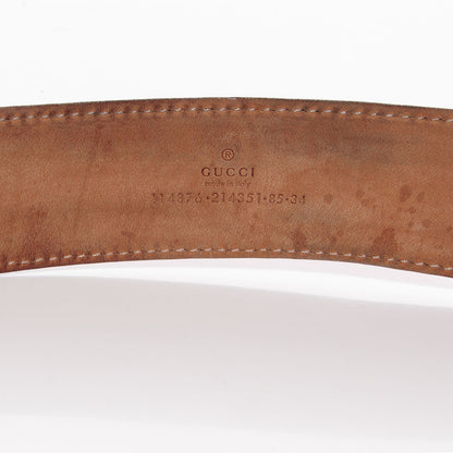 Gucci Guccissima Interlocking G Belt 85 34 Winter Rose 3 of 4