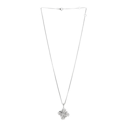 David Yurman Sterling Silver Diamond Angelika Maltese Pendant Necklace 3 of 4