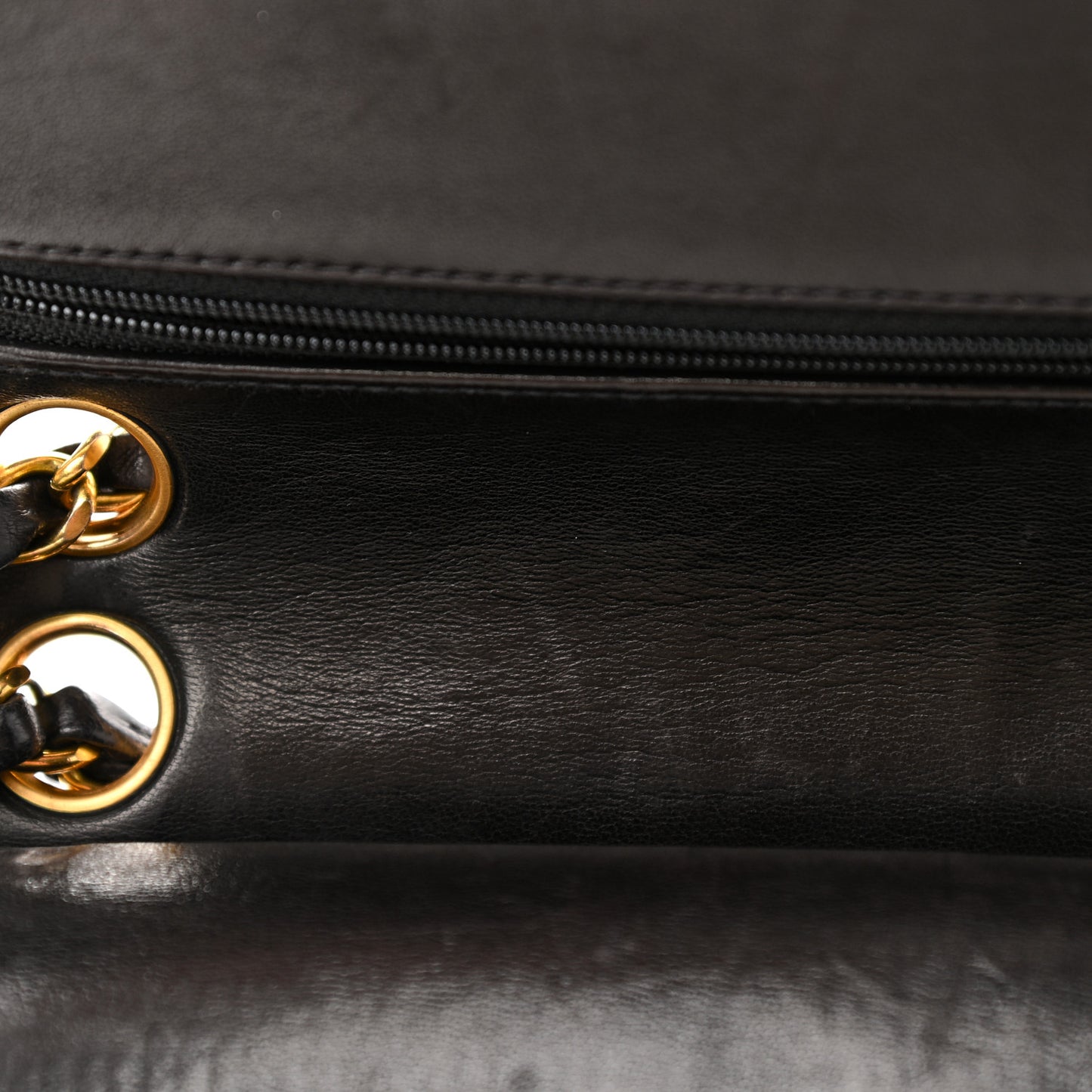 Lambskin Quilted Small Double Flap Black