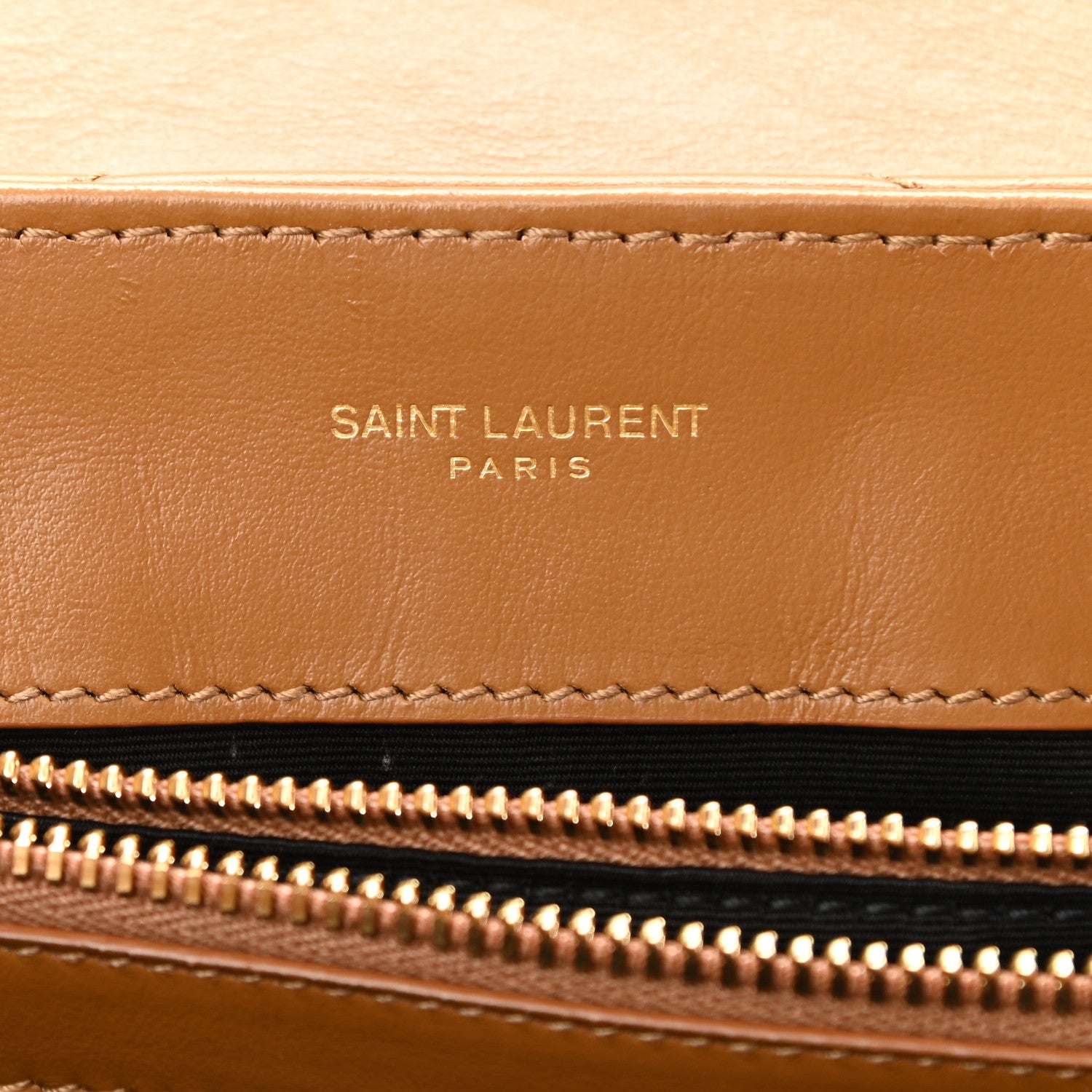 Saint Laurent Calfskin Y Quilted Monogram Small Loulou Chain Satchel Dark Natural 6 of 10