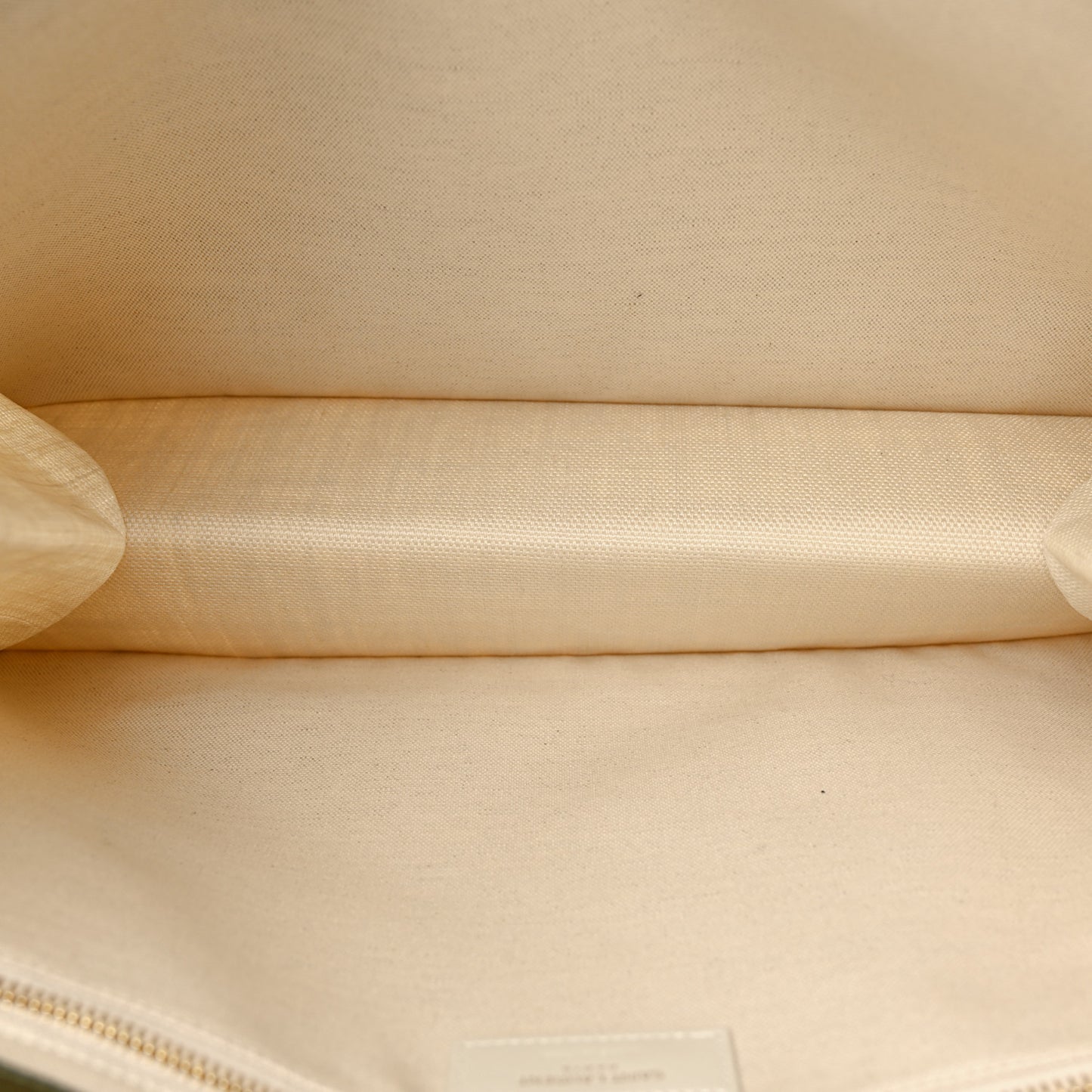 Linen Calfskin Small Rive Gauche Tote Military Green Blanc Vintage