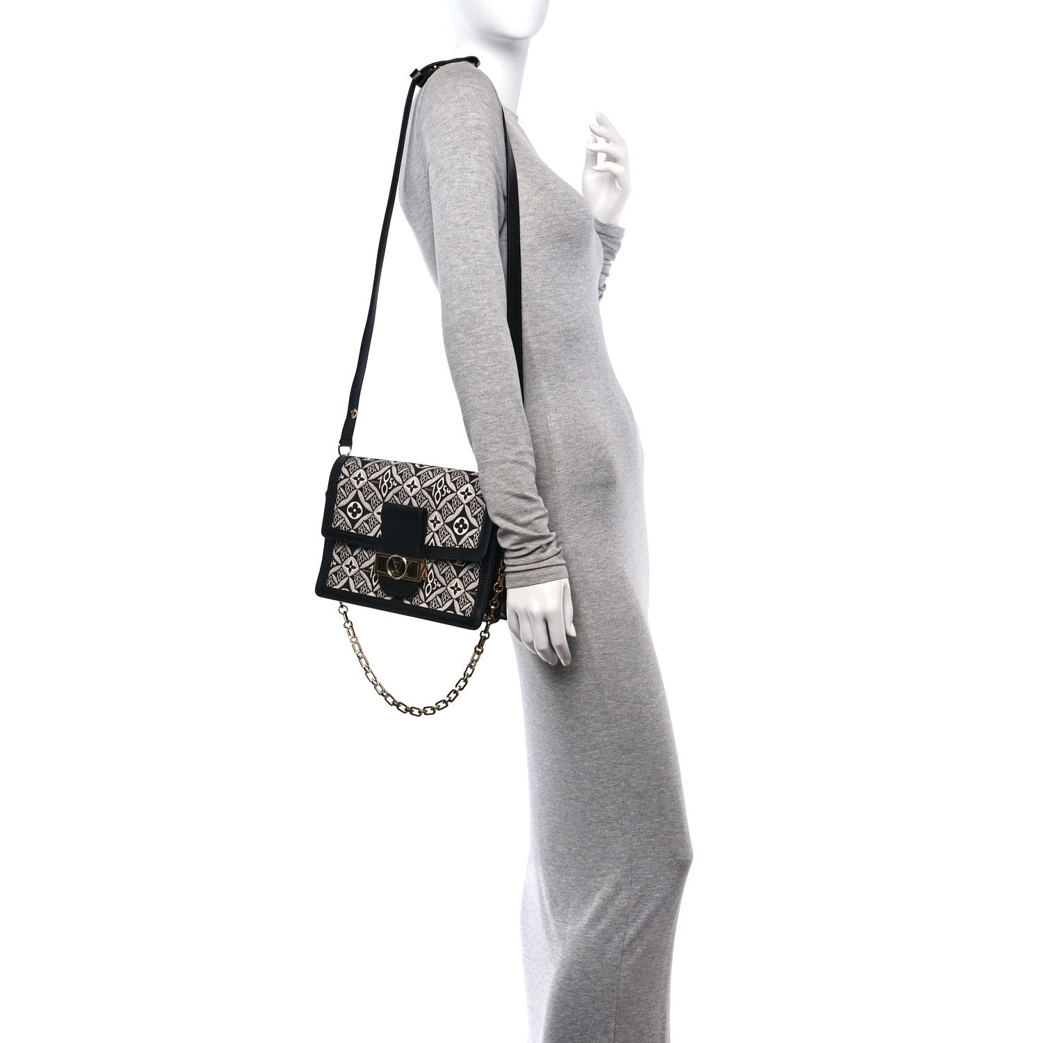 Louis Vuitton Jacquard Since 1854 Dauphine MM Grey 2 of 12